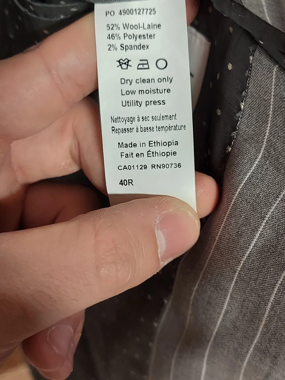 Men's Gray Pinstripe 3 Piece Suit